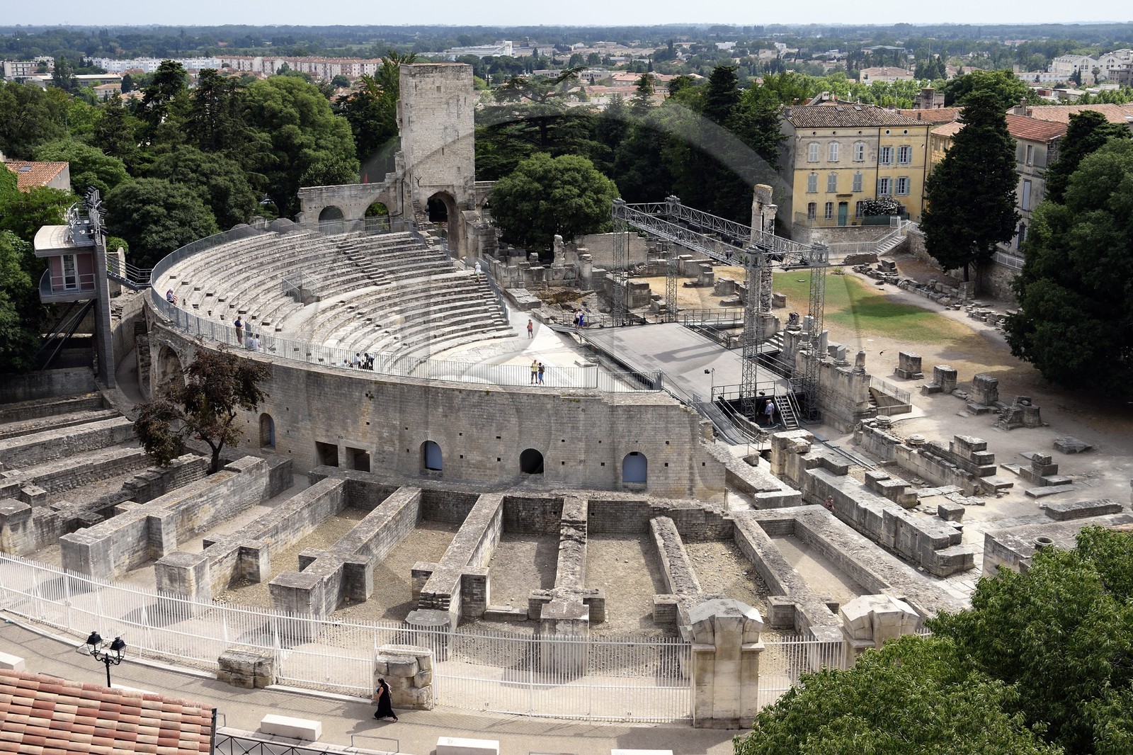 France, Bouches-du-Rhône (13), Arles, le théâtre antique du Ier siècle av JC classés Patrimoine Mondial de l'UNESCO