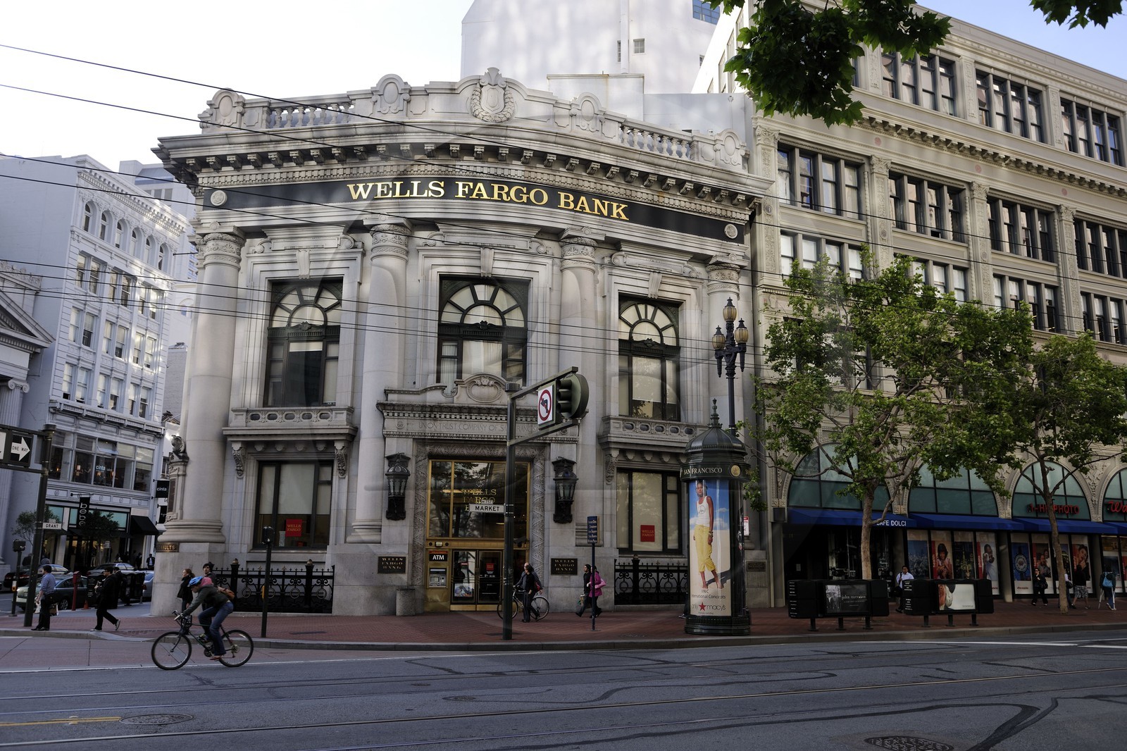Etats-Unis, Californie, San Francisco, la Wells Fargo Bank sur Market street