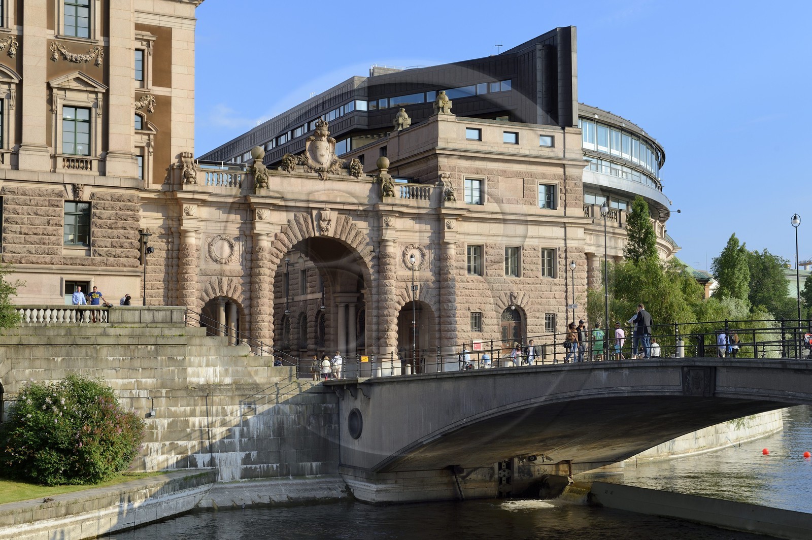 Suède, Stockholm, Gamla stan, île de Helgeandsholmen dans la vieille ville, le Parlement suédois (Riksdagshuset)