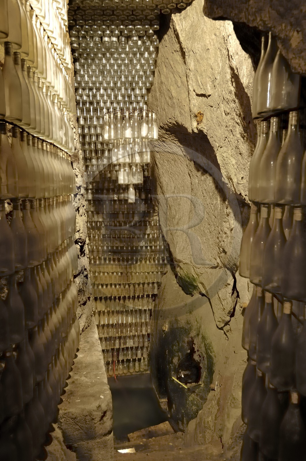 France, Indre et Loire (37), Chinon, les Caves Painctes, confrérie des bons entonneurs rabelaisiens lors du Chapitre de la Fleur