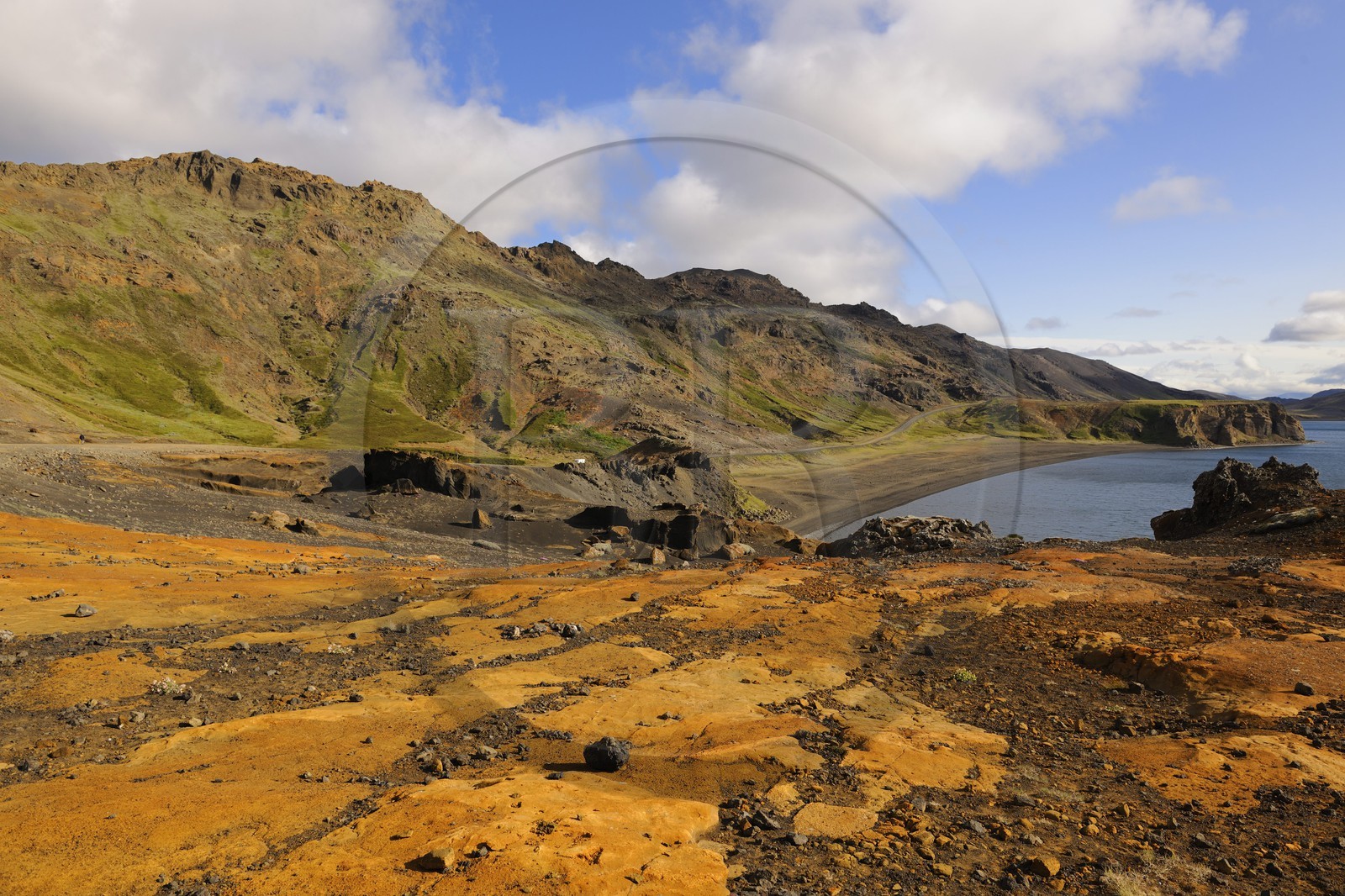 Iceland, Reykjavik region, Krisuvik Valley, Kleifarvatn Lake
