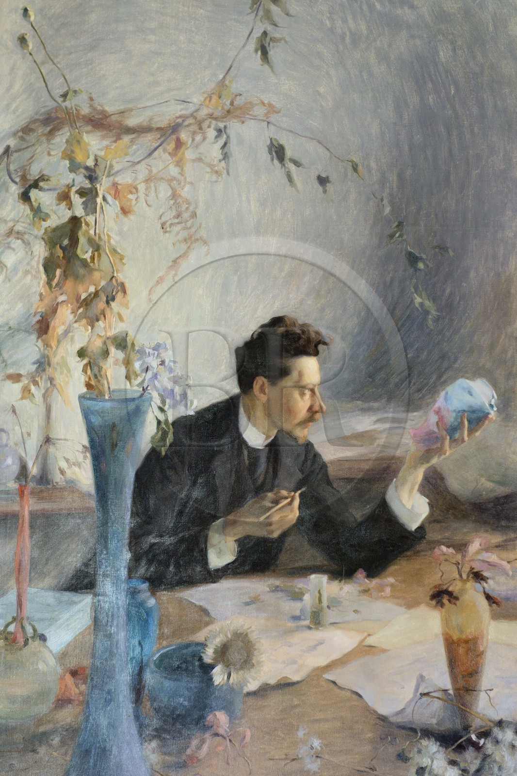 France, Meurthe-et-Moselle (54), Nancy, musée de l'Ecole de Nancy, portrait d'Emile Gallé (1892) par Victor Prouvé