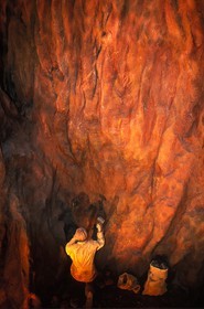 France, Savoie (73), Saint-Georges-d'Hurtières, le Grand Filon, reconstitution d'une ancienne mine