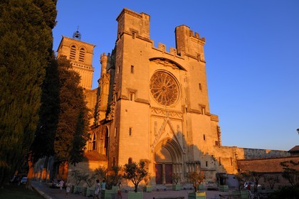 France, Hérault (34), Béziers, la cathédrale Saint-Nazaire
