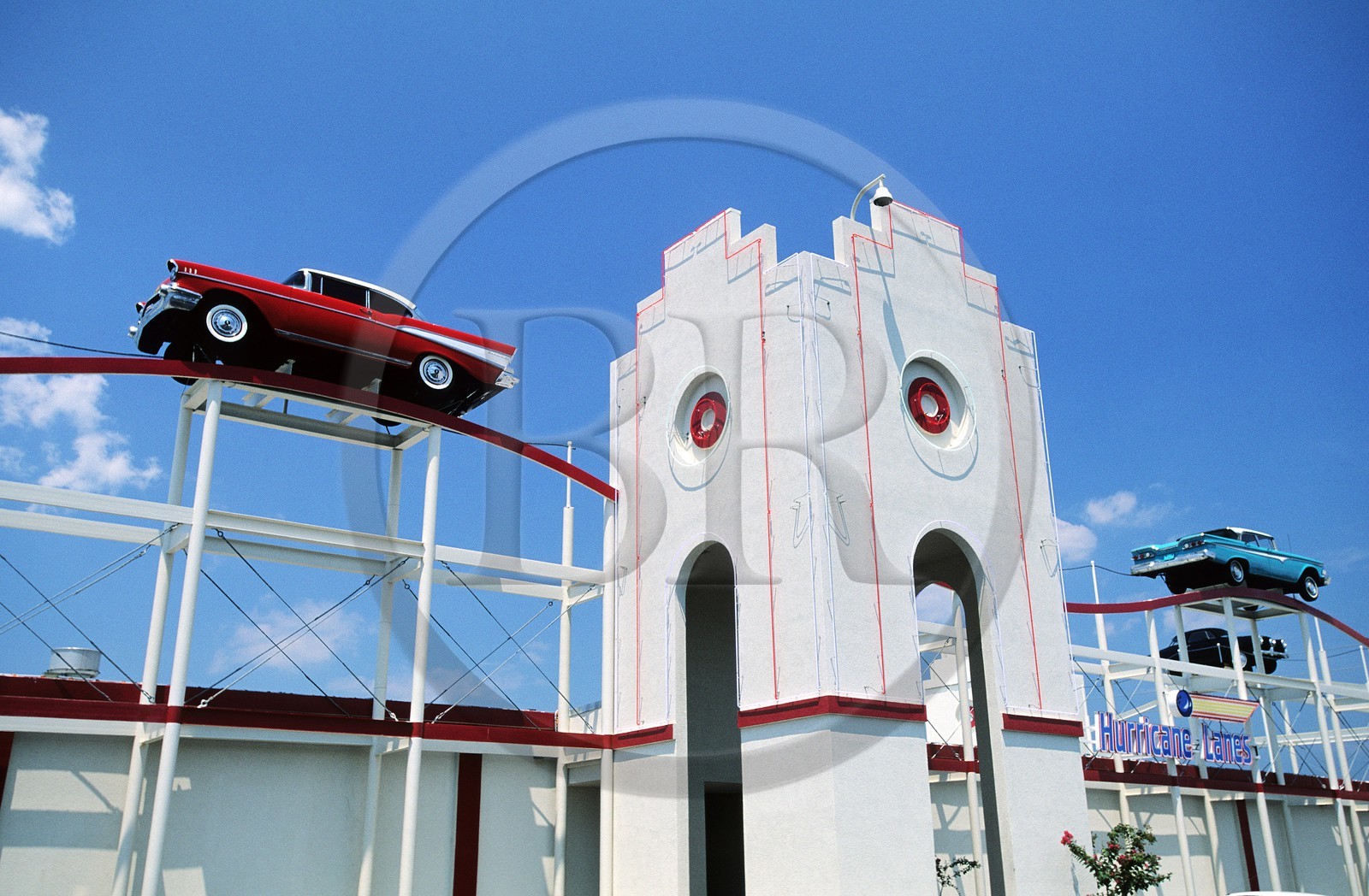 United States, Florida, the Panhandle, city of Destin, car of the 50 ' in decoration of a discotheque-bowling