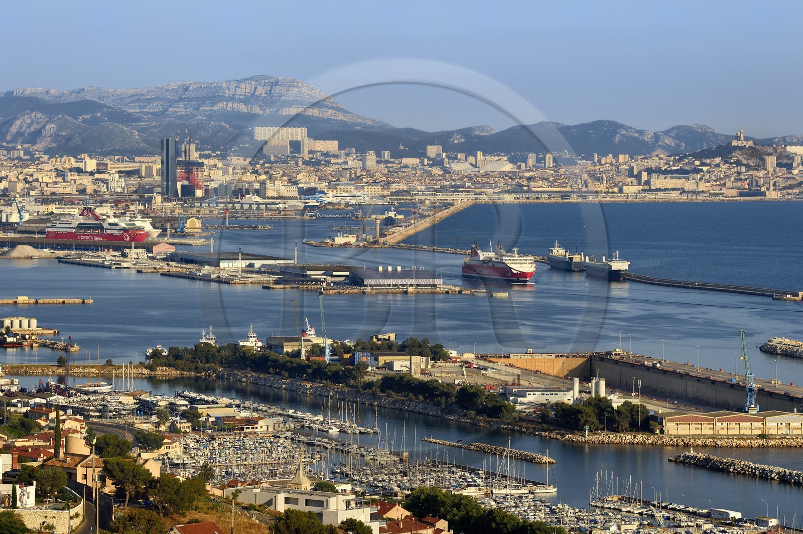 France, Bouches-du-Rhône (13), Marseille, Grand Port Maritime de Marseille ou GPMM, Bassins Est, port de plaisance de l'Estaque