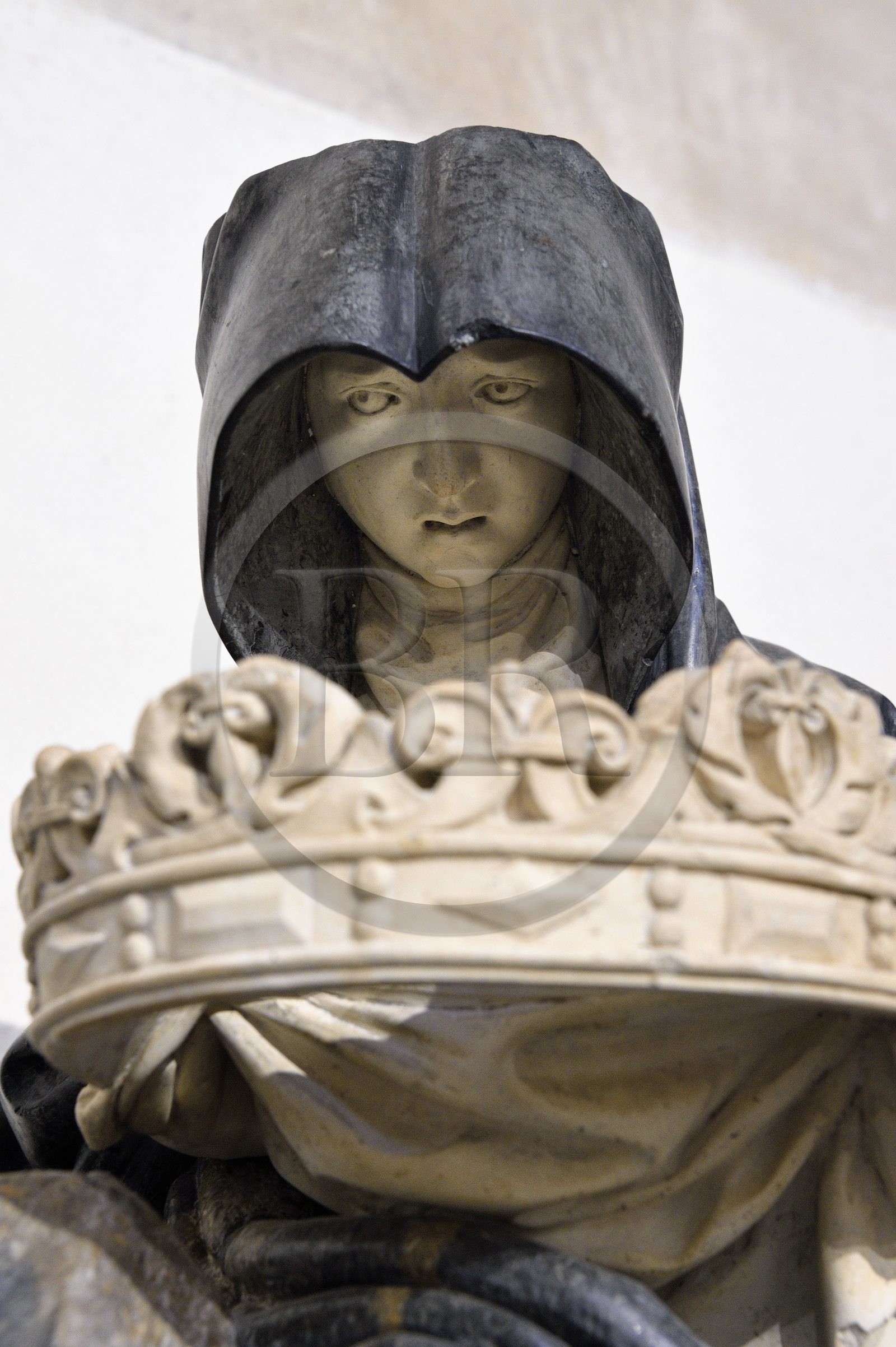 France, Meurthe-et-Moselle, Nancy, Palais Ducal (the Duke of Lorraine's Palace) houses the Historical Museum of Lorraine, Cordeliers Church, recumbent statue of the Duchess Philippe de Gueldre (detail) by the sculptor Ligier Richier (XVIth century)