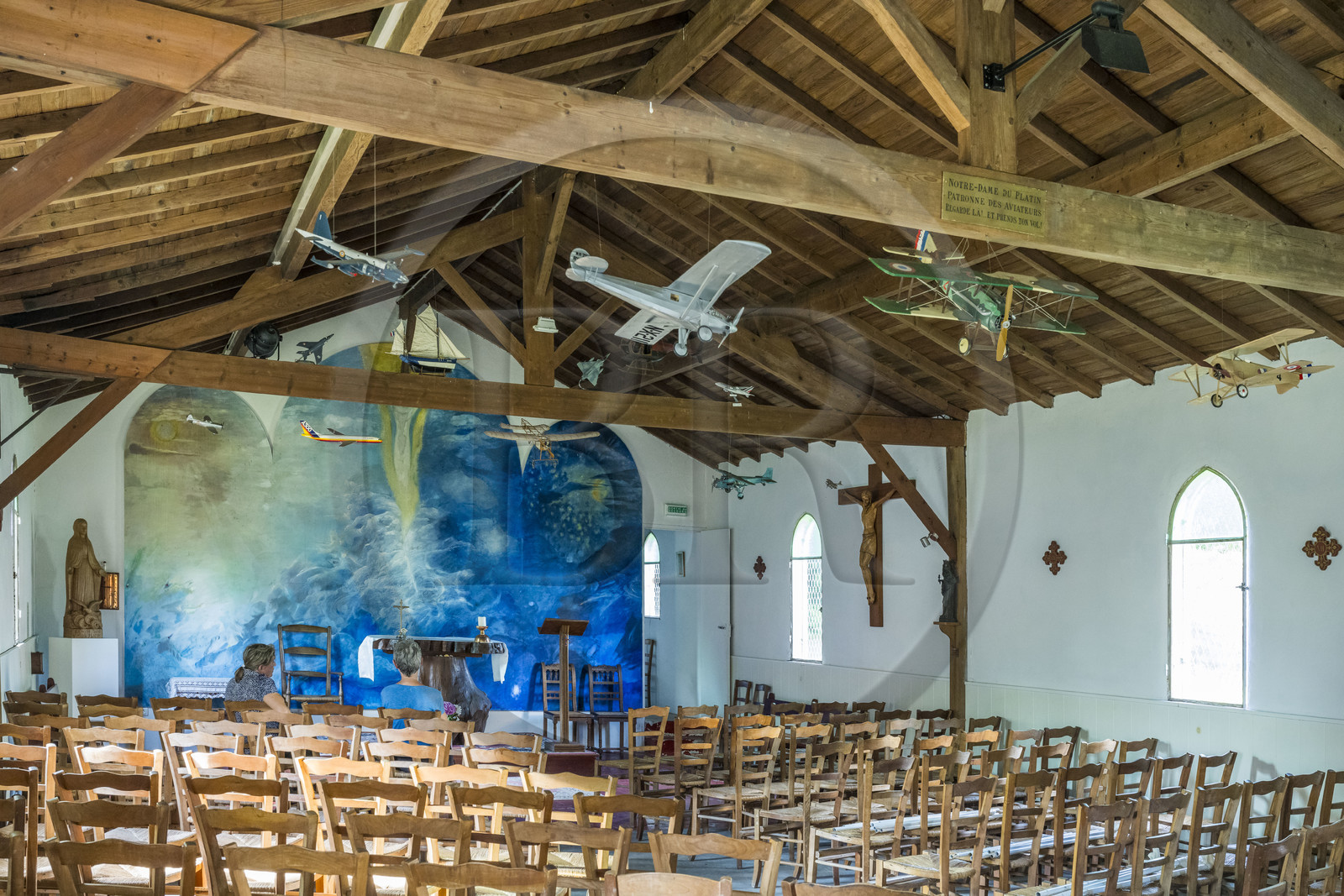 France, Charente-Maritime (17), région de Royan, Saint-Palais-sur-Mer, chapelle Notre-Dame-des-Aviateurs appelée Notre-Dame du Platin jusqu'en 1909