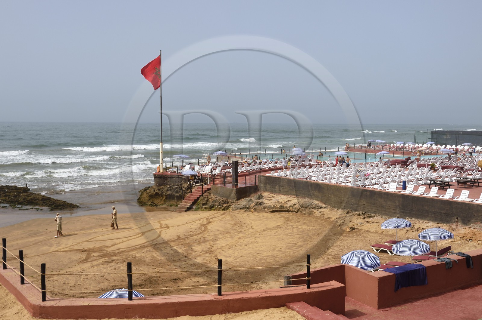 Morocco, Casablanca, La Corniche privat beach