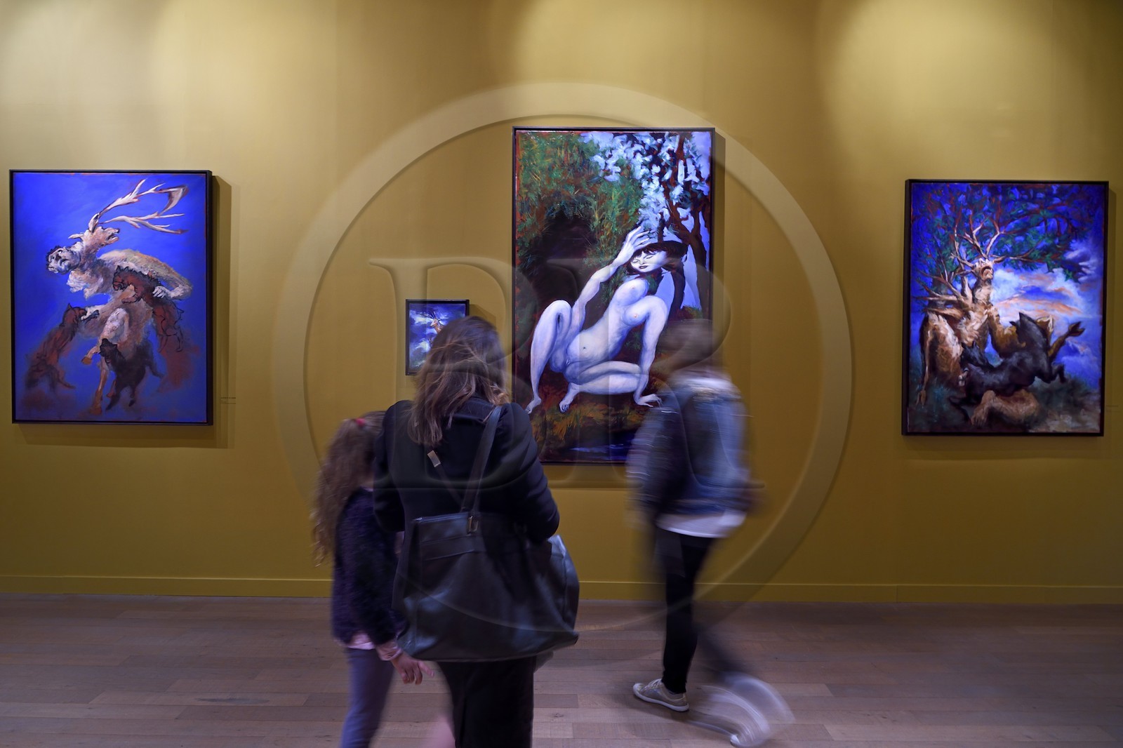 France, Paris (75), quartier du Marais, le musée de la Chasse et de la Nature dans l’hôtel de Guénégaud, exposition Diane et Actéon des oeuvres du peintre Gérard Garouste