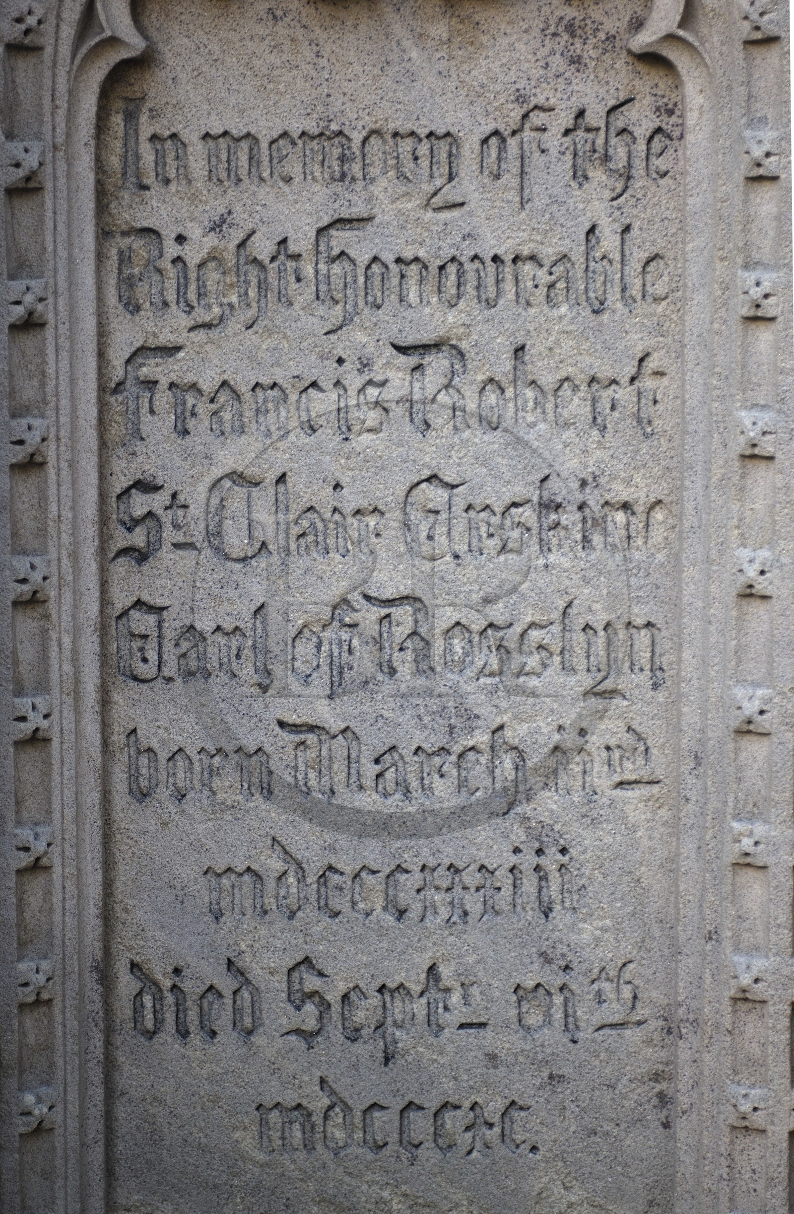 United Kingdom, Scotland, Midlothian, Roslin, Rosslyn Chapel, the tomb of Francis Robert Saint Clair, 4th Earl of Rosslyn