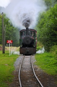 France, Moselle, Abreschviller, small train formerly forest train, Locomotive 02 + 20 T Mallet N°476, built by Maschinenfabrik Heilbronn in 1906 for the network (single specimen)