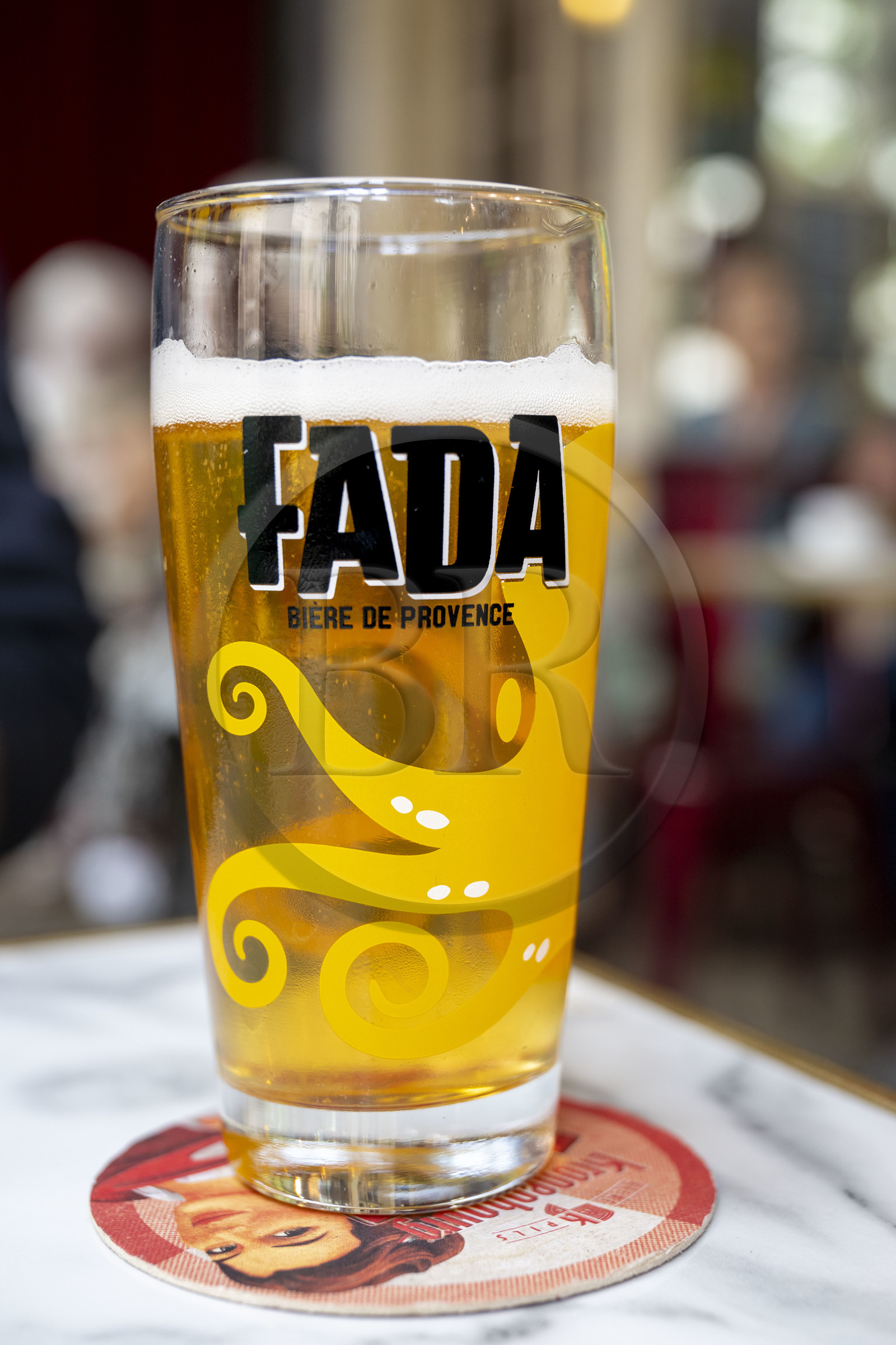 France, Vaucluse, Avignon, Utopia art-house cinema cafe restaurant, Fada beer from Provence