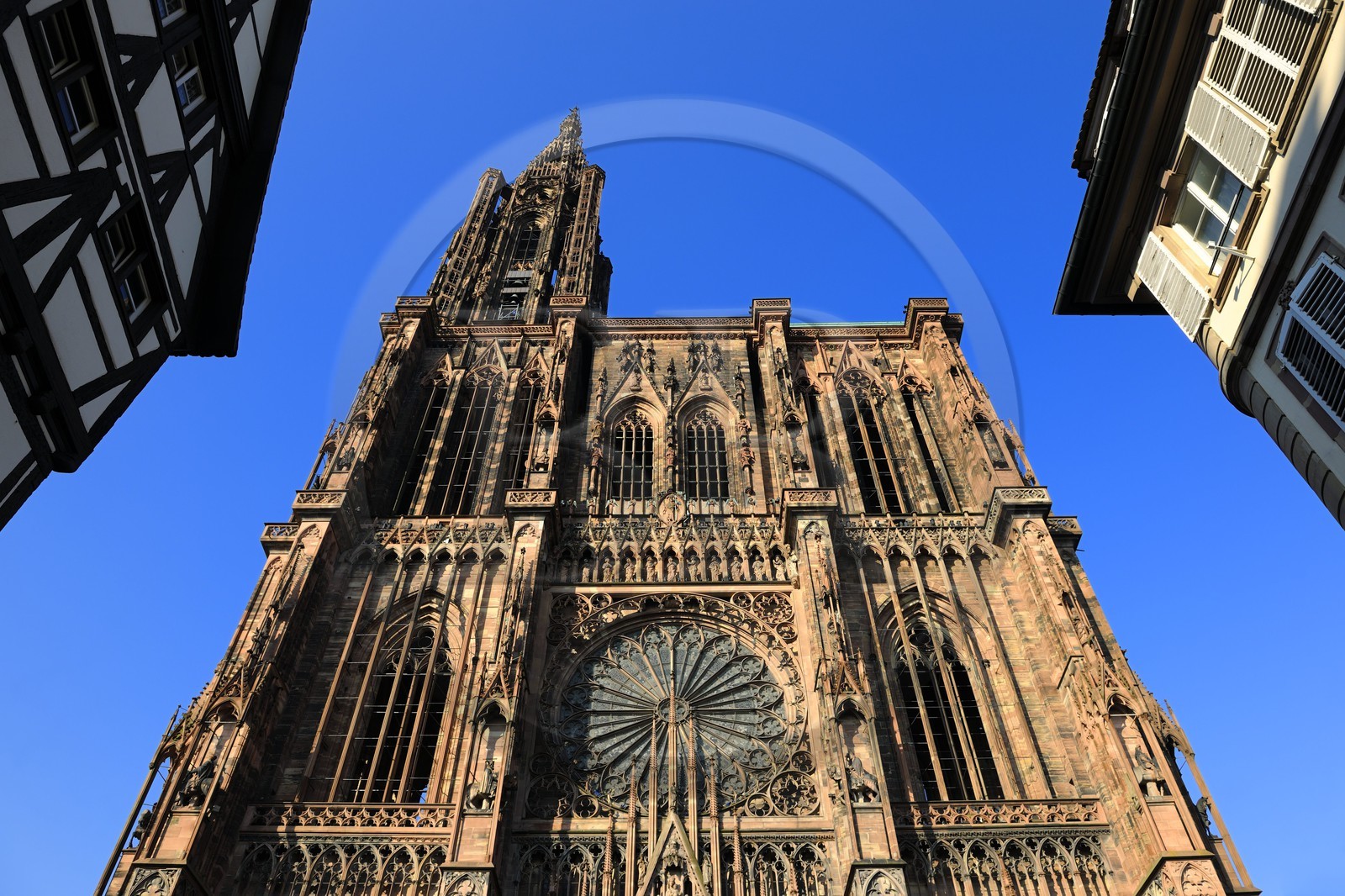 France, Bas Rhin, Strasbourg, old town listed as World Heritage by UNESCO, Notre Dame Cathedral, the western facade