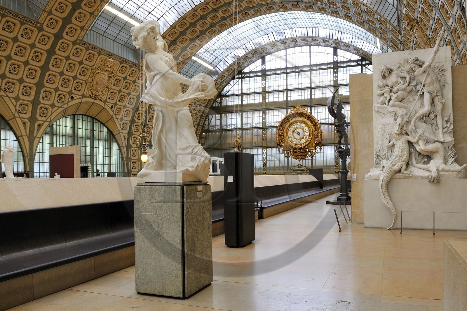 France, Paris (75), le musée d'Orsay, Danse Sacrée statue en marbre de 1905 par Victor Ségoffin
