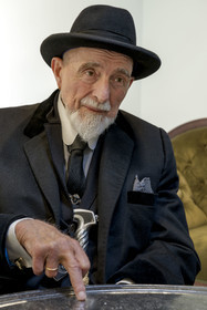 France, Paris, Musée Maillol art museum, German painter and sculptor Markus Lüpertz during his exhibition in dialogue with the work of Aristide Maillol