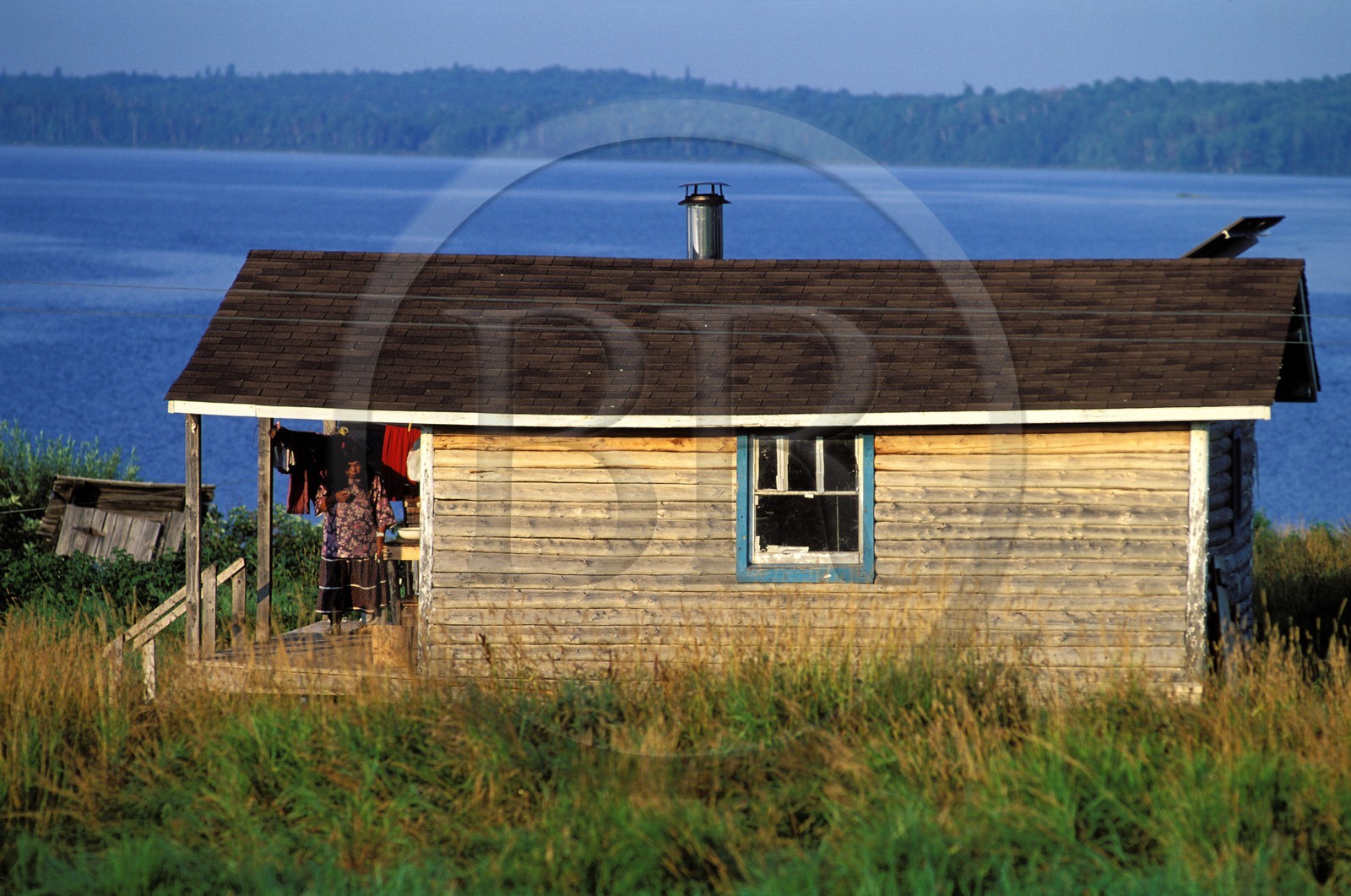Canada, Quebec Province, La Verendrye Wildlife Reserve, Lake Victoria, summer Algonquian's village