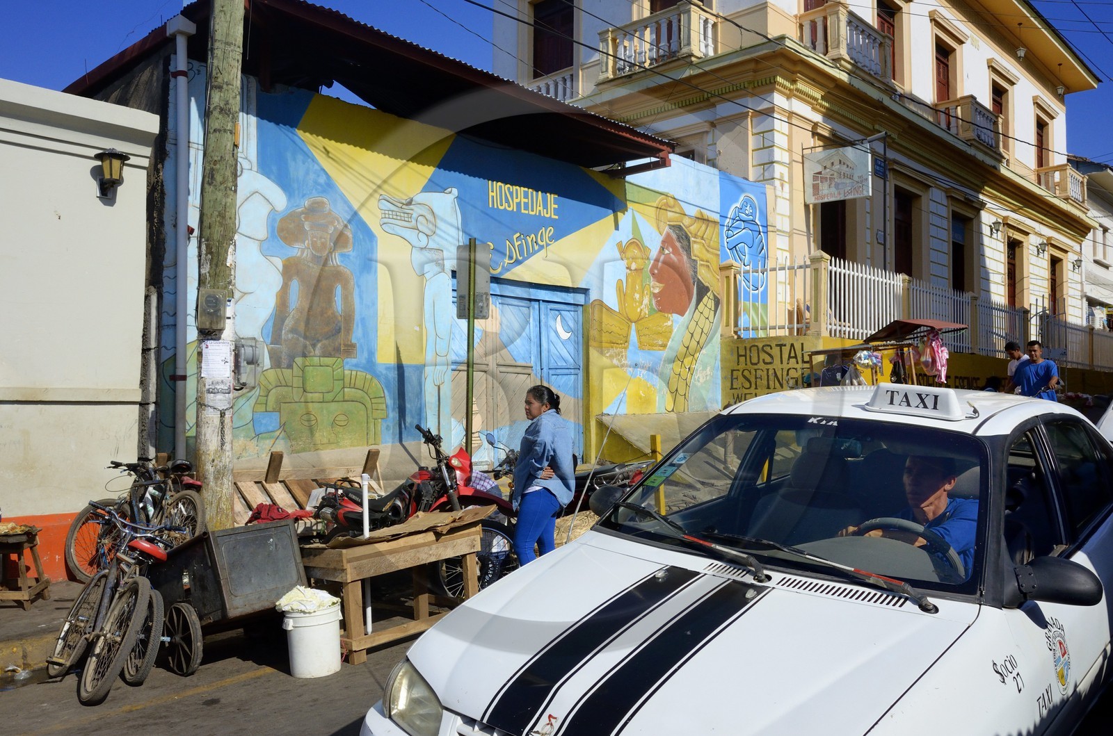 Nicaragua, Granada, taxi aux abords du marché central