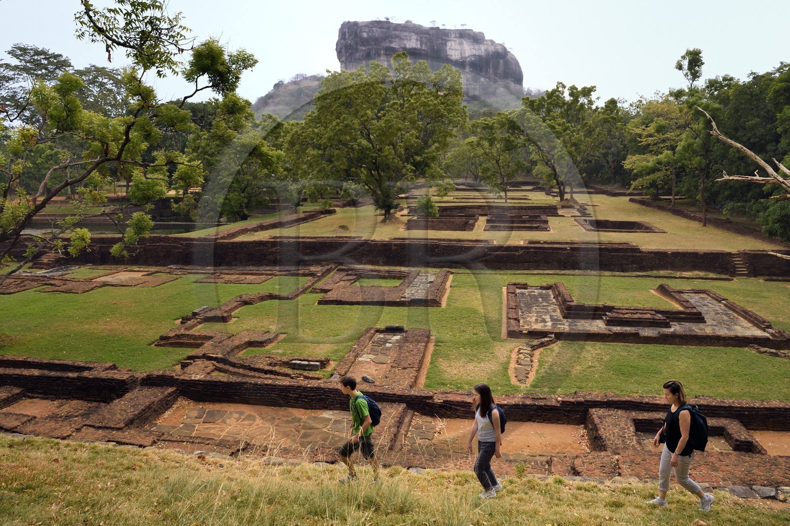 Sri Lanka, province centrale, district de Matale, Sigiriya, ville ancienne de Sigiriya classée patrimoine mondial de l'UNESCO, l'ancien palais forteresse du Rocher du Lion