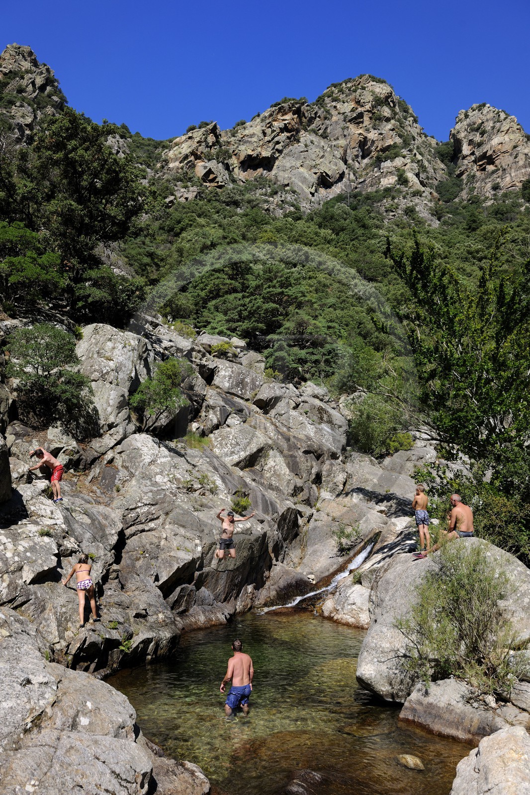 France, Hérault (34), Mons la Trivalle,  les gorges d'Héric dans le massif du Caroux au cœur du Parc naturel régional du Haut-Languedoc