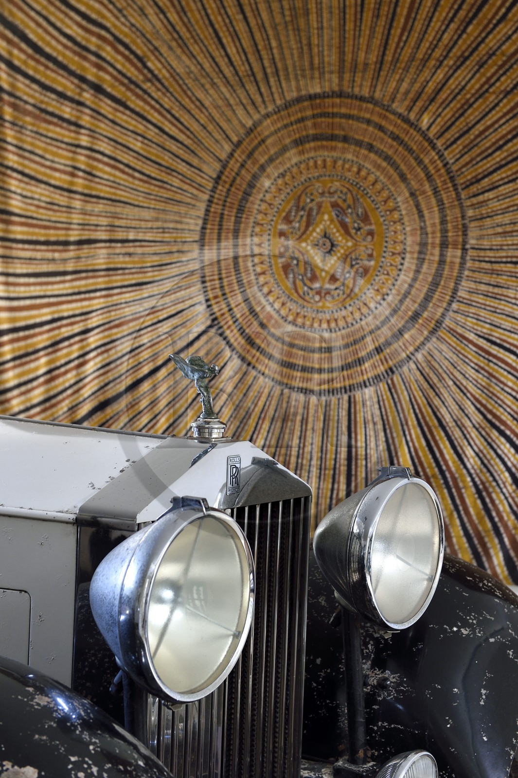 Sri Lanka, province de l'ouest, district de Colombo, Colombo, Lunuganga Estate, maison de l'architecte Geoffrey Bawa, sa Rolls-Royce