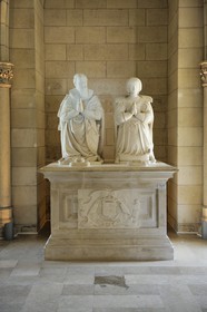 France, Loiret, Loire Valley listed as World Heritage by UNESCO, Sully sur Loire, copy of the tomb of Sully and Rachel de Cochefilet, compulsory mention : Chateaux de Sully sur Loire, property of the Loiret Departement