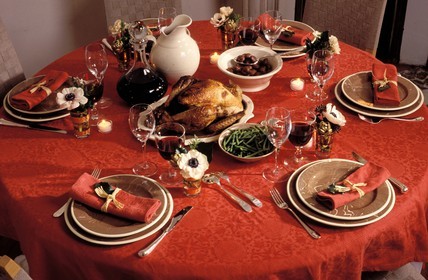 France, une table de fête à Noël