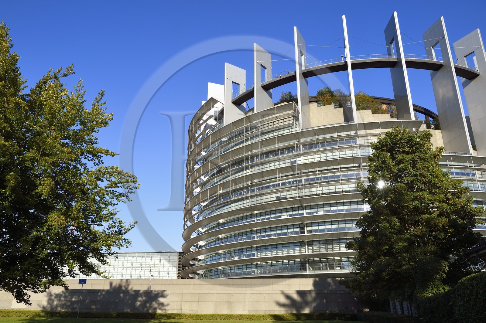 France, Bas-Rhin (67), Strasbourg, quartier européen, le Parlement européen, batiment Louise-Weiss, la tour