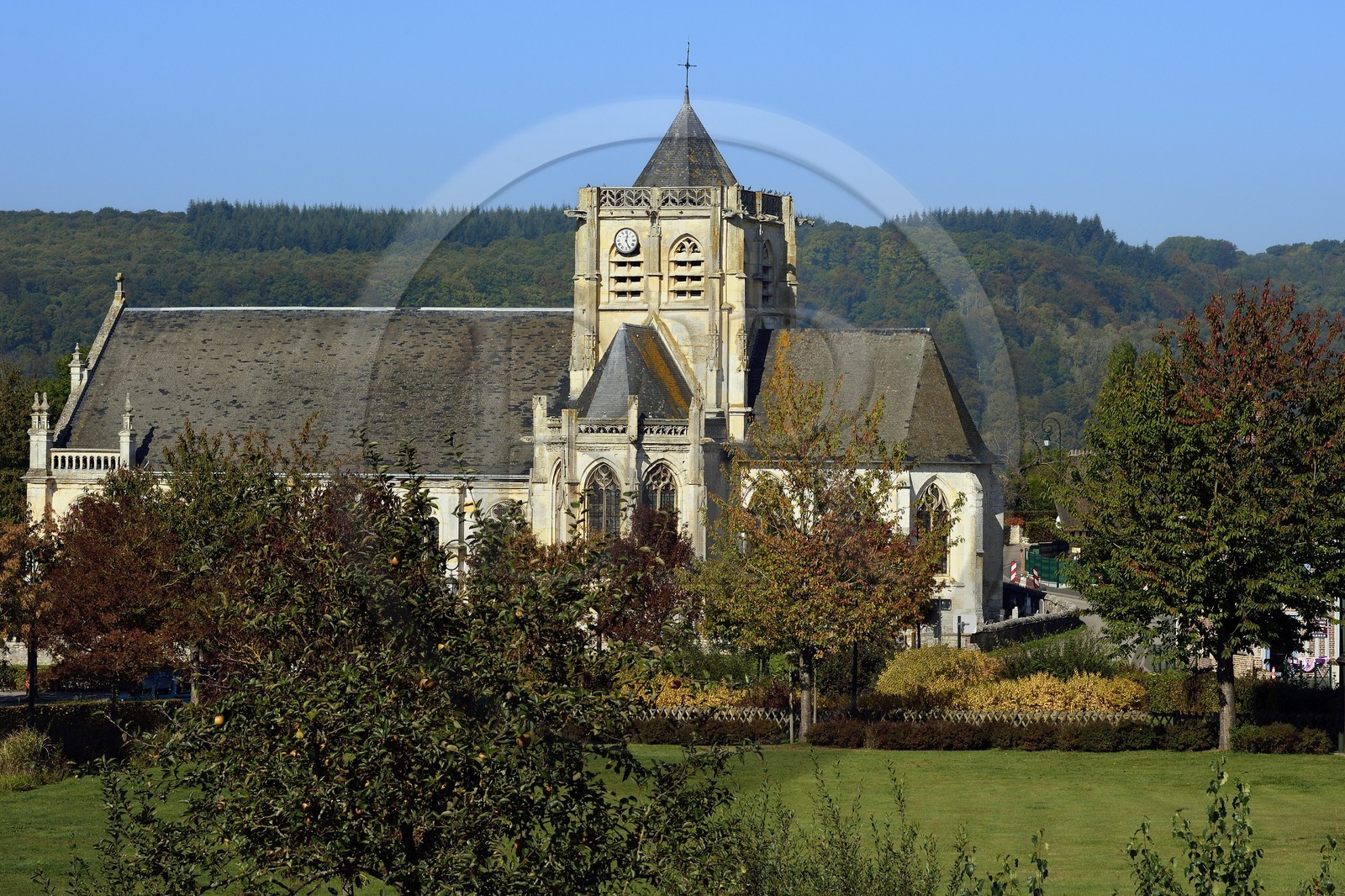 France, Seine-Maritime (76), Pays de Caux, Parc naturel régional des Boucles de la Seine normande, Vatteville-la-Rue, église Saint-Martin du XVe et XVIe siècle