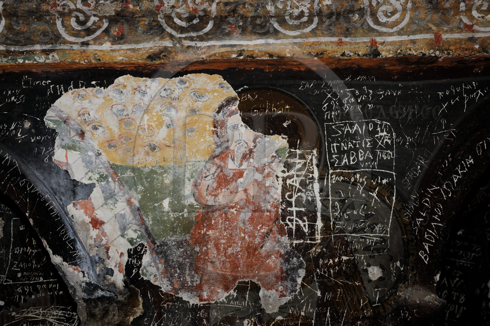 Turkey, Central Anatolia, Kayseri Province, Cappadocia, Soganli Valley, Karabas Kilise (troglodytic church of the Black Head)