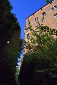 France, Bas-Rhin (67), Parc Naturel régional des Vosges du Nord, La Petite Pierre, le chateau de Lutzelstein qui abrite la Maison du Parc