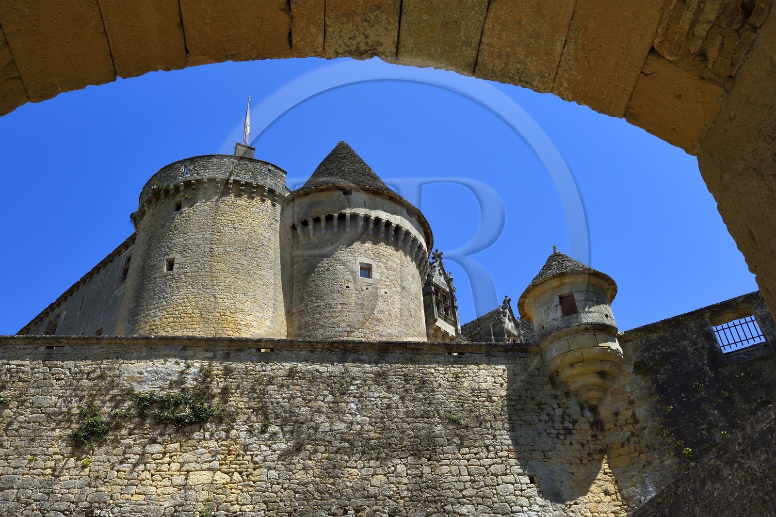 France, Dordogne (24), Périgord Noir, vallée de la Dordogne, Sainte-Mondane, le chateau de Fénelon