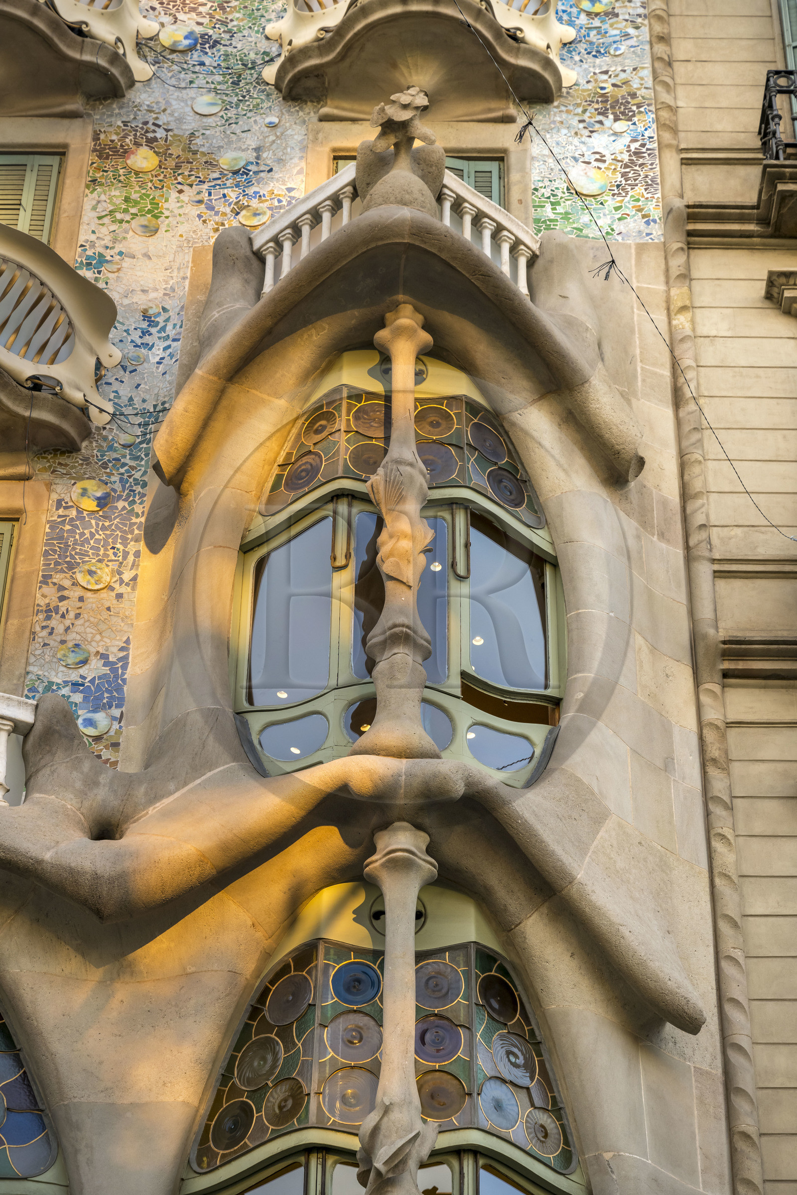 Espagne, Catalogne, Barcelone, quartier de l'Eixample, Passeig de Gracia, Casa Batllo de l'architecte du modernisme catalan Antoni Gaudi, site classé au Patrimoine Mondial de l'UNESCO