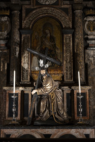 Espagne, Andalousie, Séville, la cathédrale, classé Patrimoine Mondial de l'UNESCO, le chœur arrière (trascoro) baroque réalisé au début du XVIIème siècle