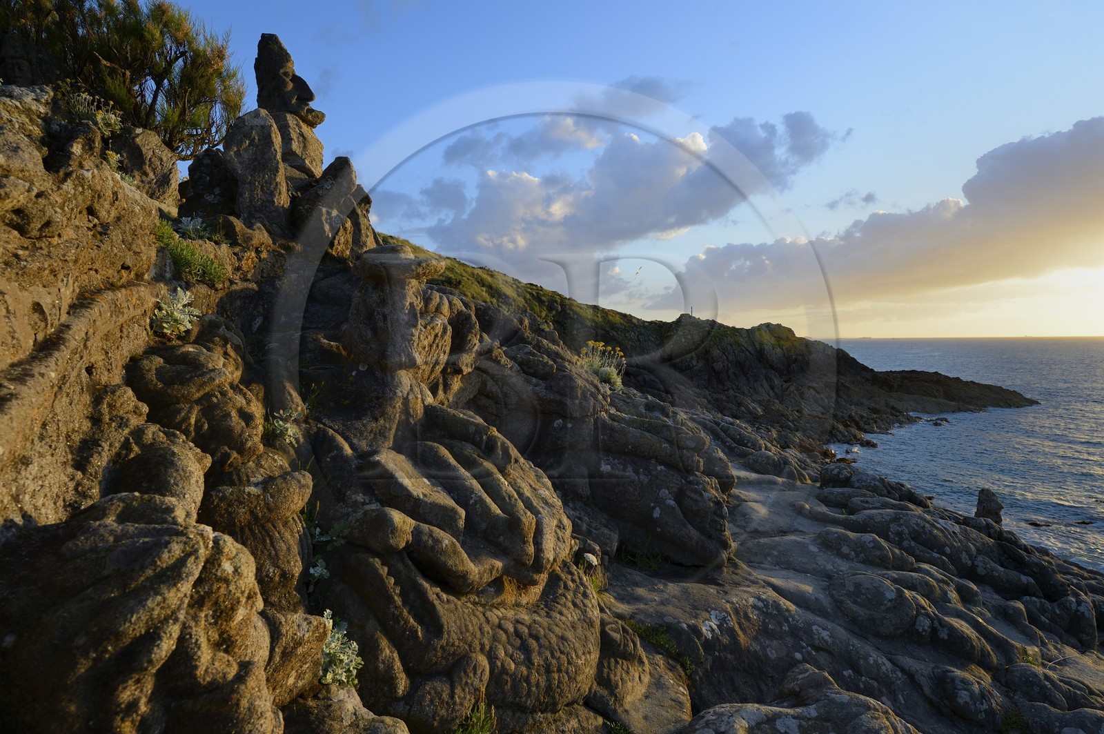France, Ille-et-Vilaine, St Malo, Rotheneuf, stones sculpted by Foure abbot between 1870 and 1917