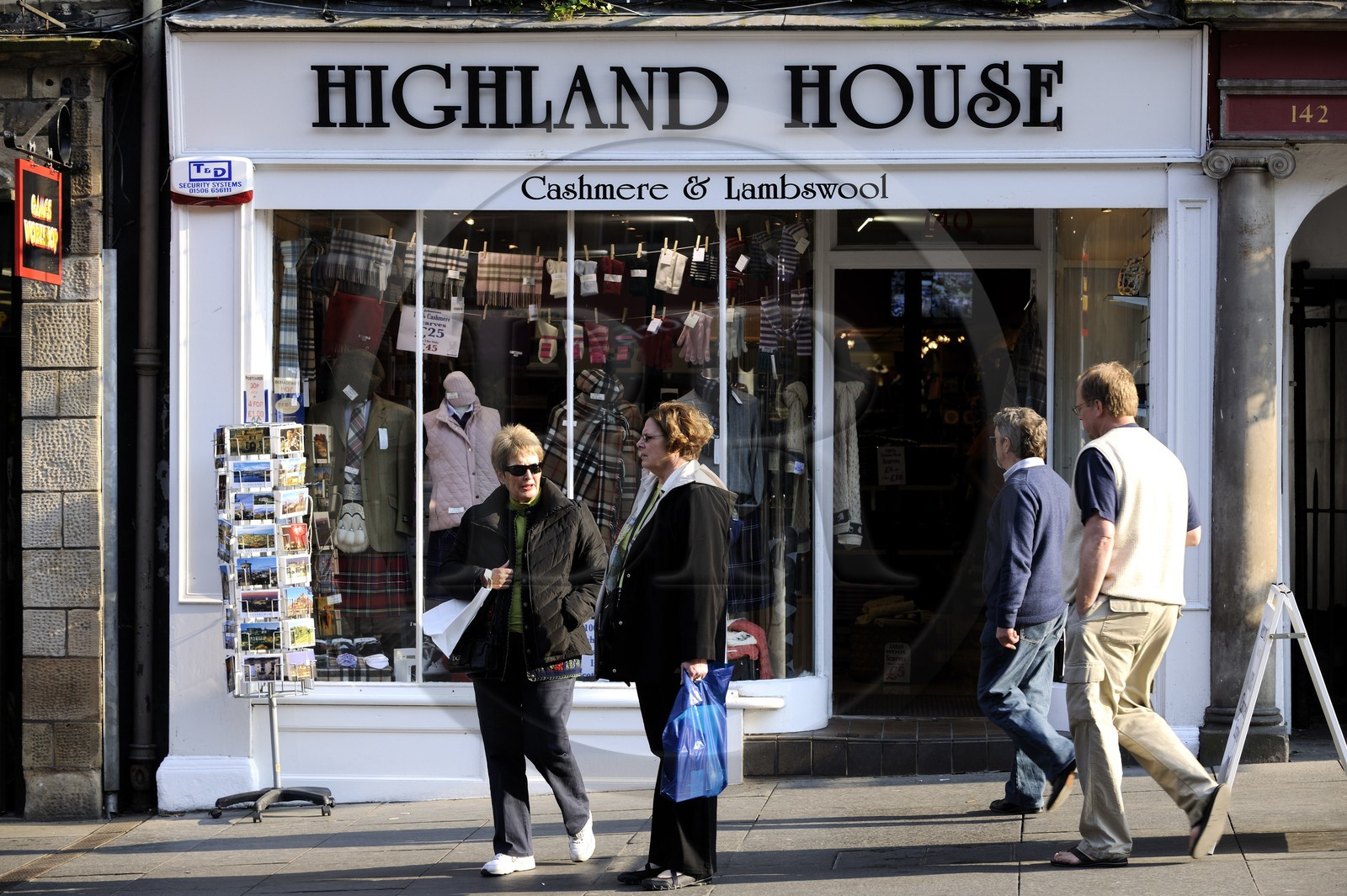 Royaume-Uni, Ecosse, Edimbourg, The Royal Mile, High street, boutique de cashmire et laine