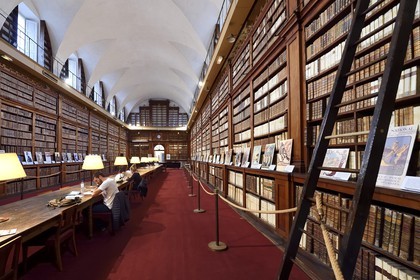 France, Corse-du-Sud (2A), Ajaccio, la bibliothèque Fesch dans le palais Fesch