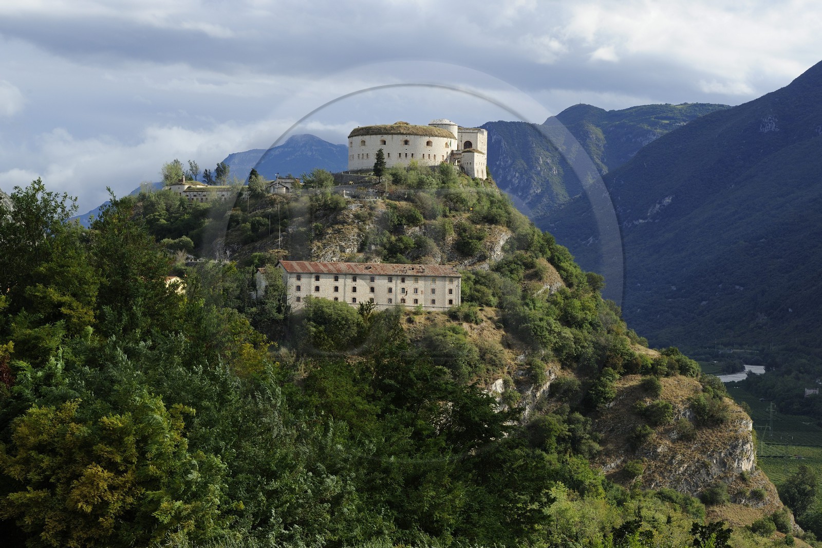 Italy, Verona province, Rivoli Veronese, the austrian fort (1850) built on the site of the Napoleonic battle of Rivoli