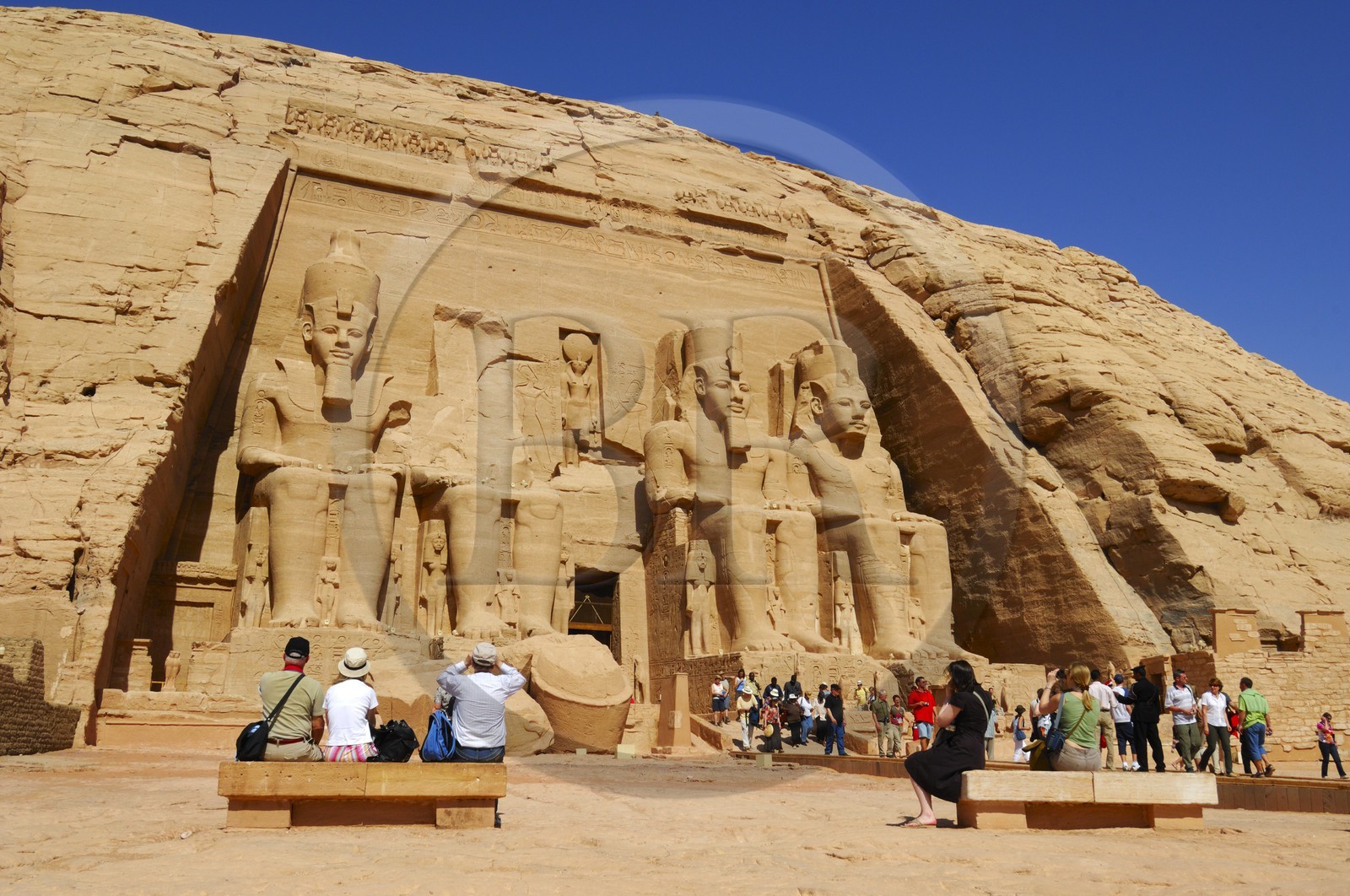 Egypte, Haute Egypte, Nubie, Abou Simbel, site classé Patrimoine Mondial de l'UNESCO, temple de Ramsès II