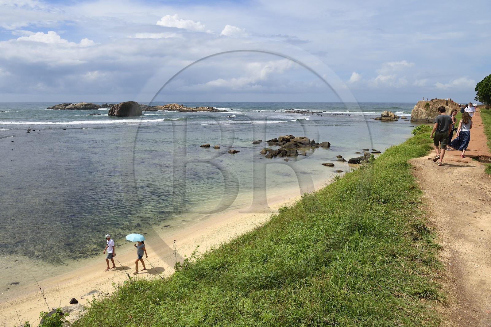Sri Lanka, Province du Sud, Fort de Galle, classé Patrimoine Mondial de l'UNESCO, les remparts maritimes