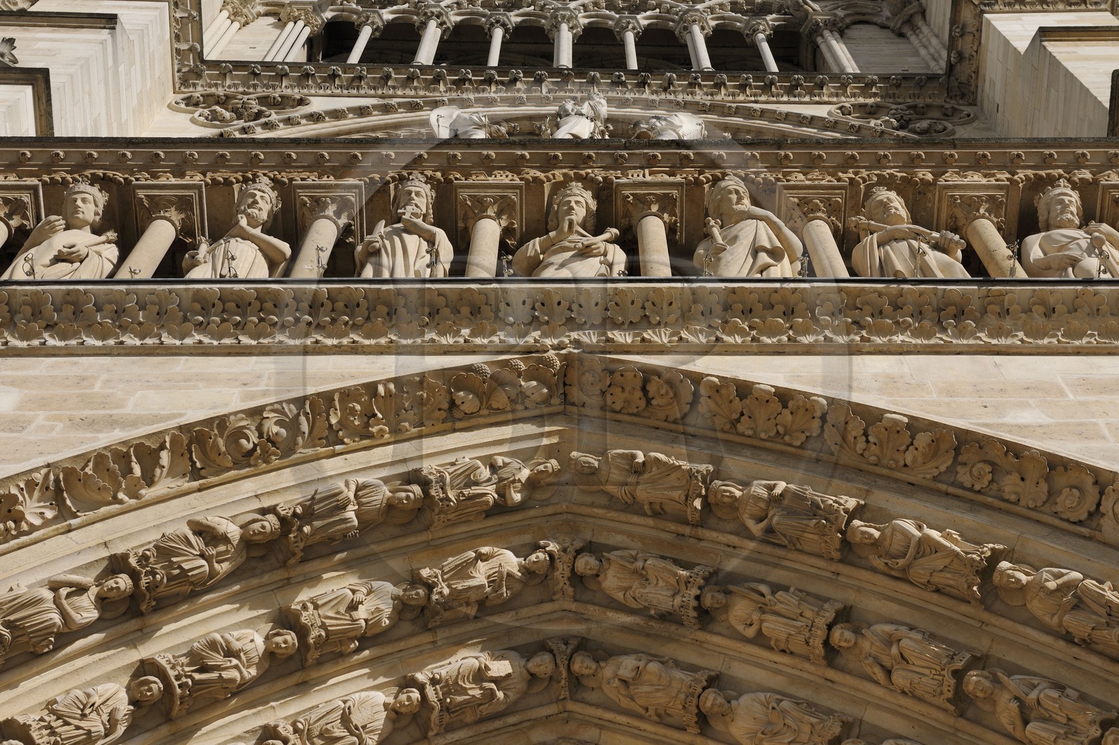France, Paris (75), île de la Cité, la cathédrale Notre-Dame, la galerie des rois