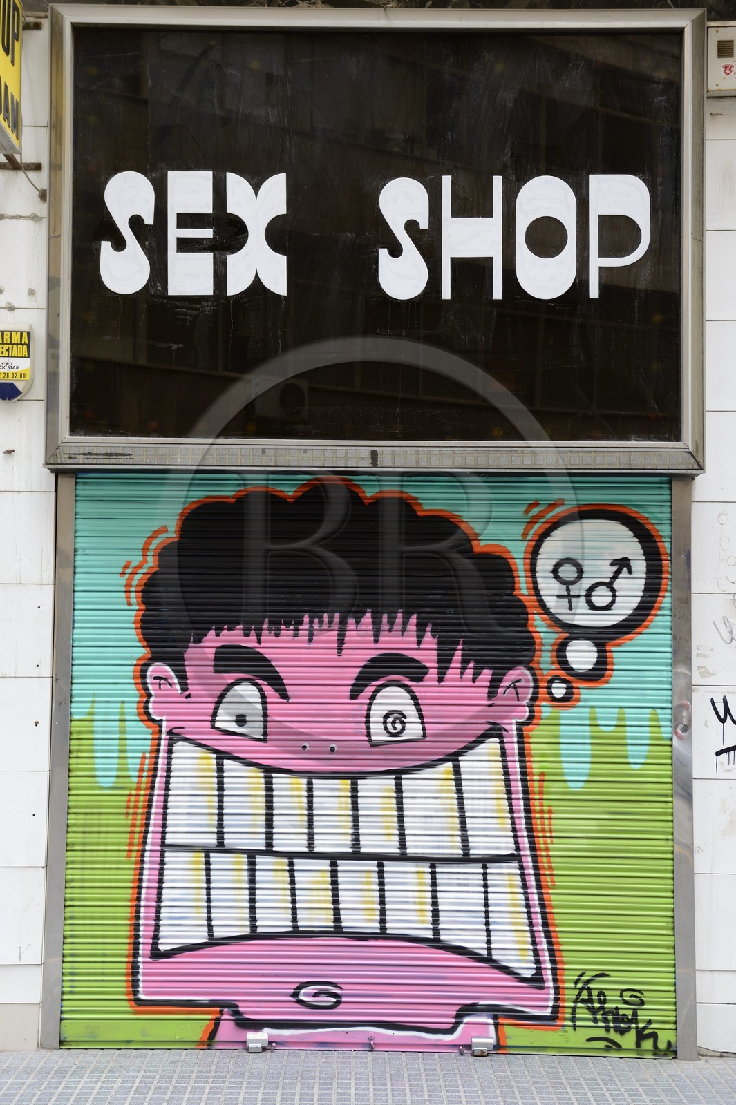 Spain, Andalusia, Malaga, Soho district, barrio de las Artes (Arts District), Maus street art, mural by Maria Garcia in calle Duquesa de Parcent