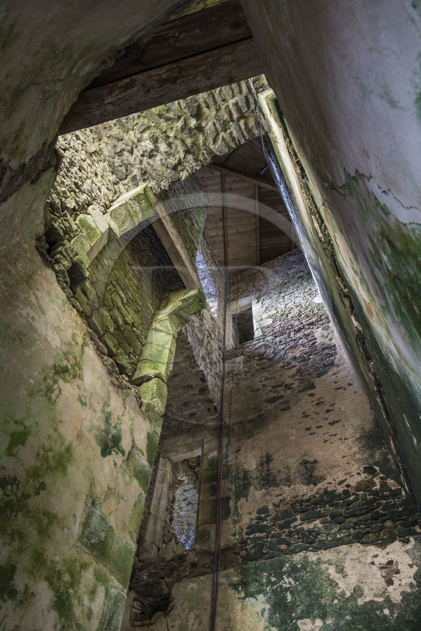 France, Deux-Sèvres (79), Saint-André-sur-Sèvre, chateau fort de Saint-Mesmin des XIVe et XVe siècles