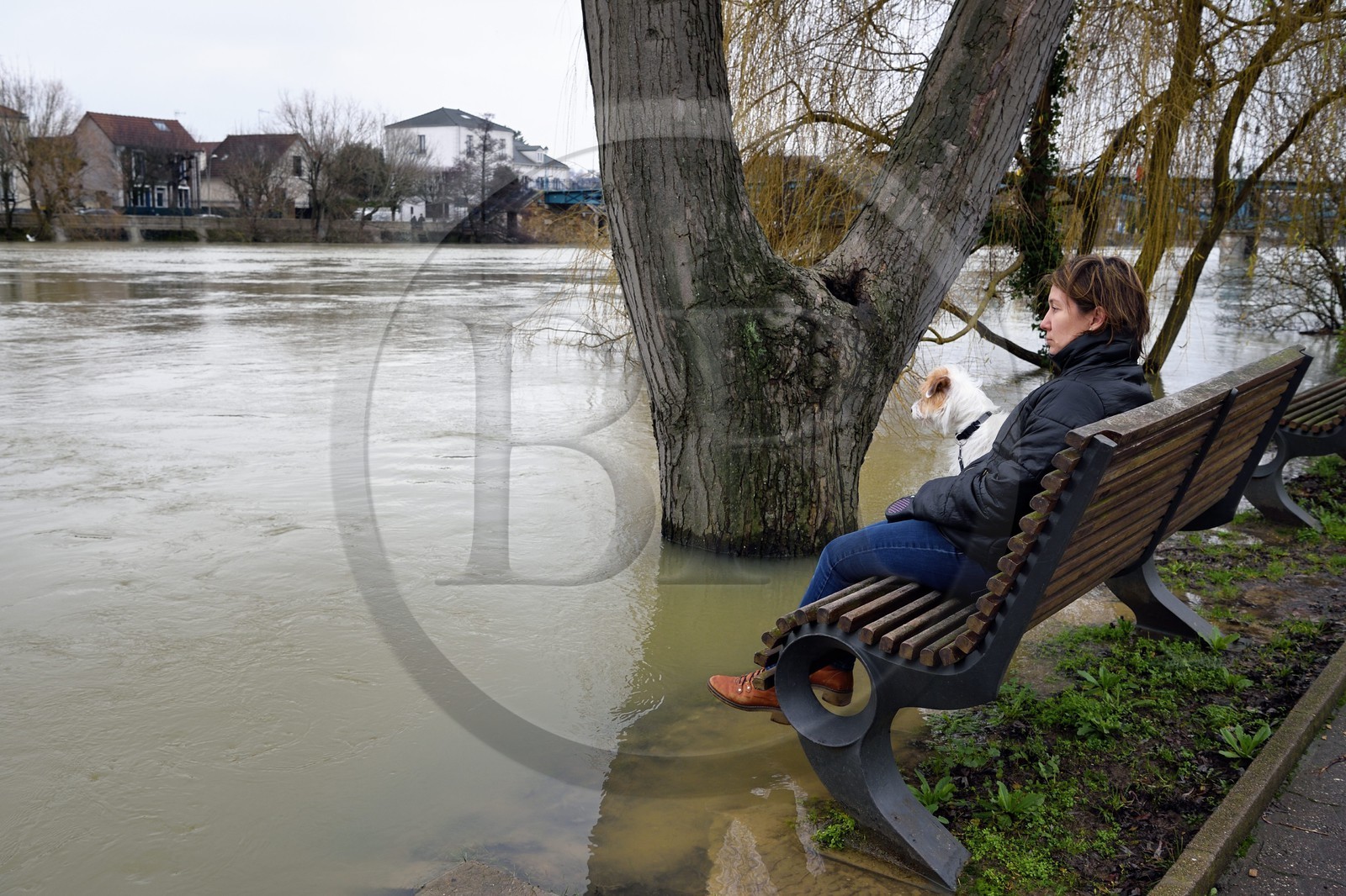France, Val-de-Marne (94), Le Perreux-sur-Marne, les bords de Marne inondés
