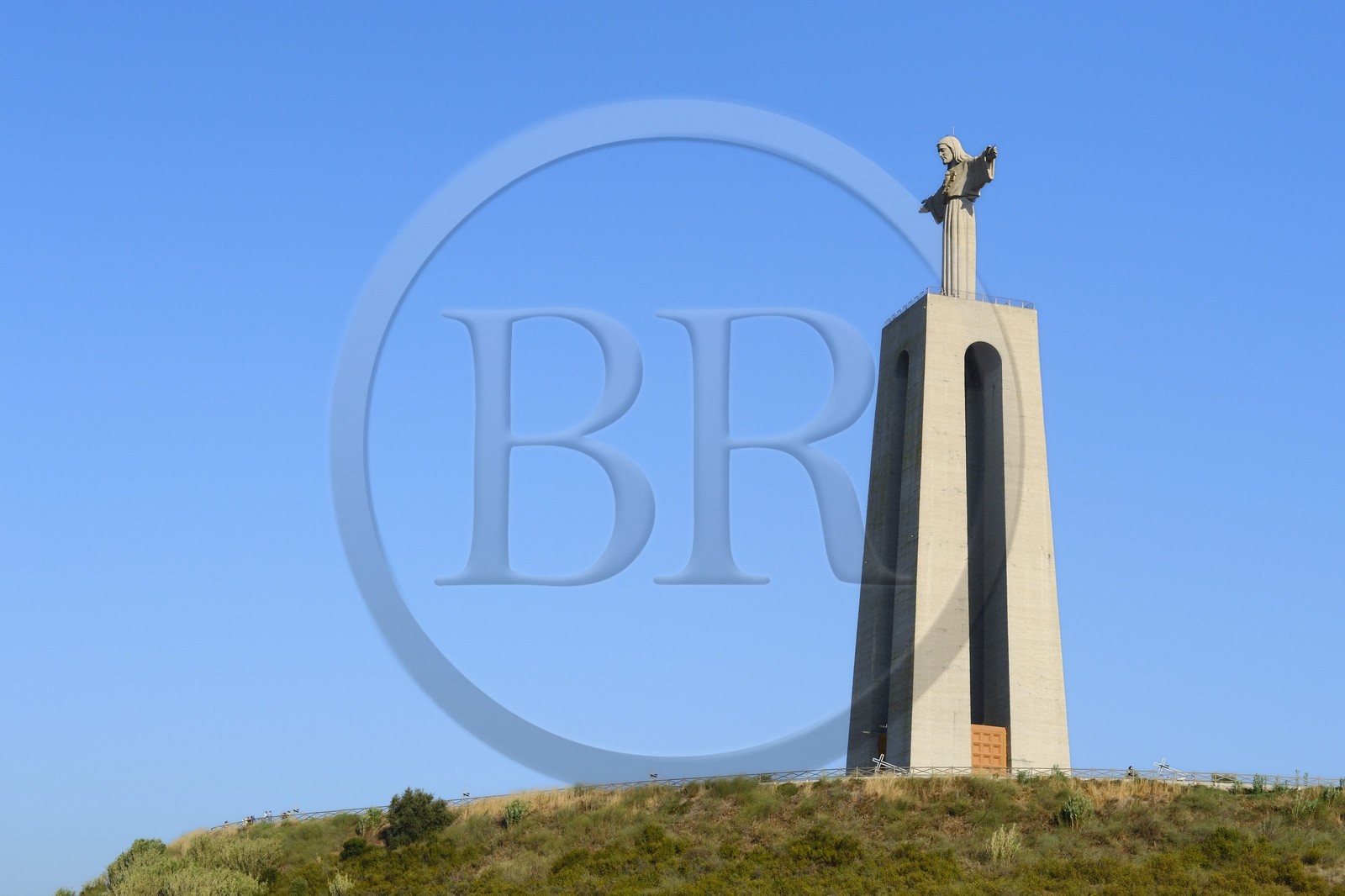 Portugal, région de Lisbonne, commune d'Almada sur la rive sud du Tage, le Cristo Rei (Christ Roi)