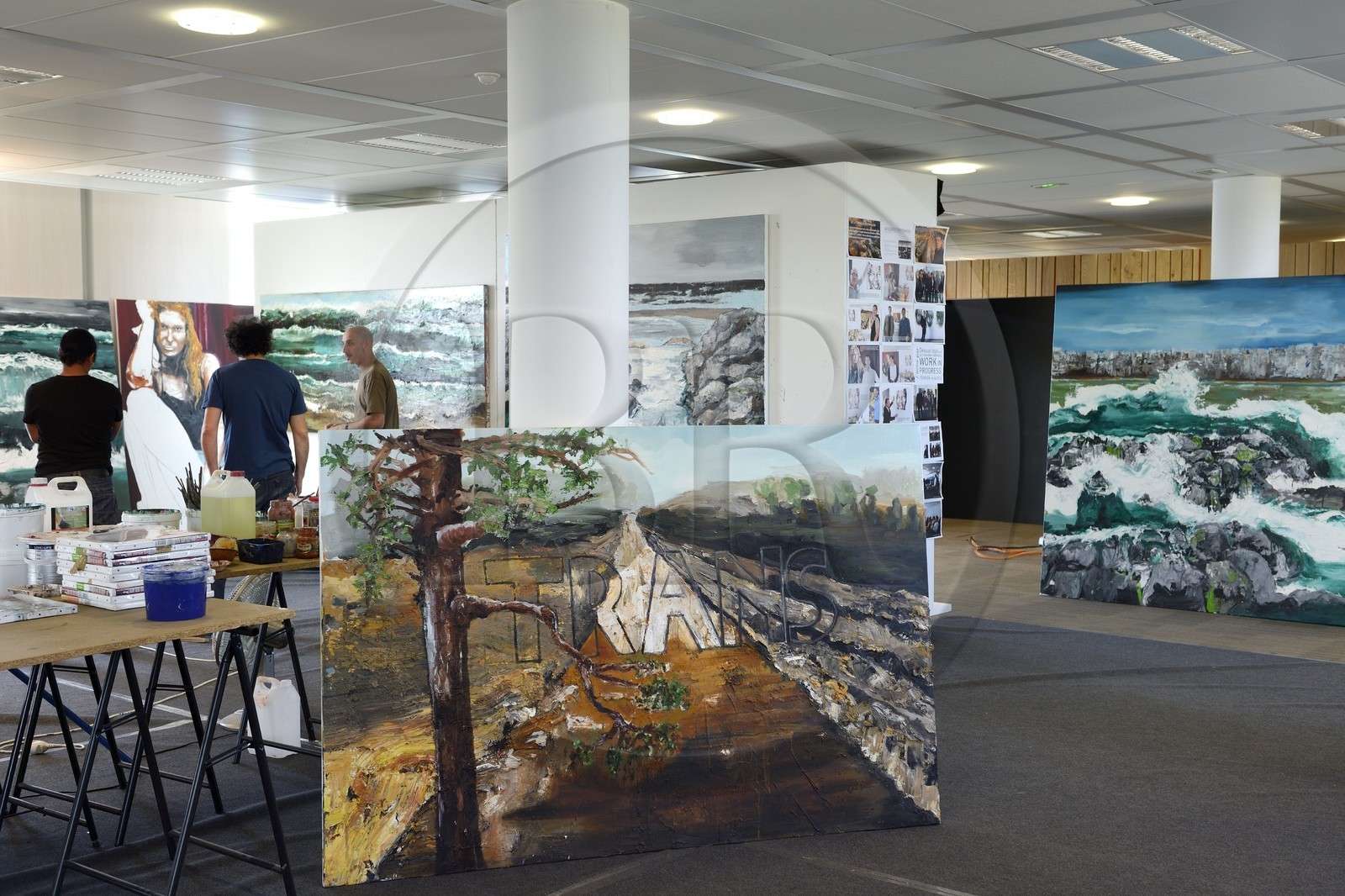 France, atelier de Fred Kleinberg au sein de l'entreprise Manutant