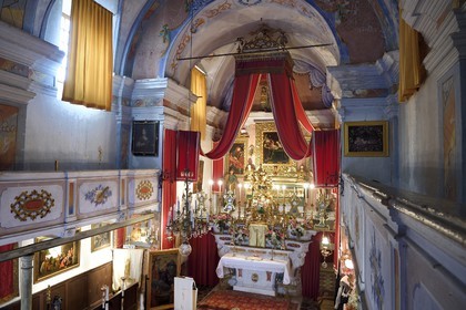 France, Alpes-Maritimes, Roya Valley (Nice hinterland), at the foot of the Mercantour National Park, Tende, Chapel of Mercy, Black Penitents chapel