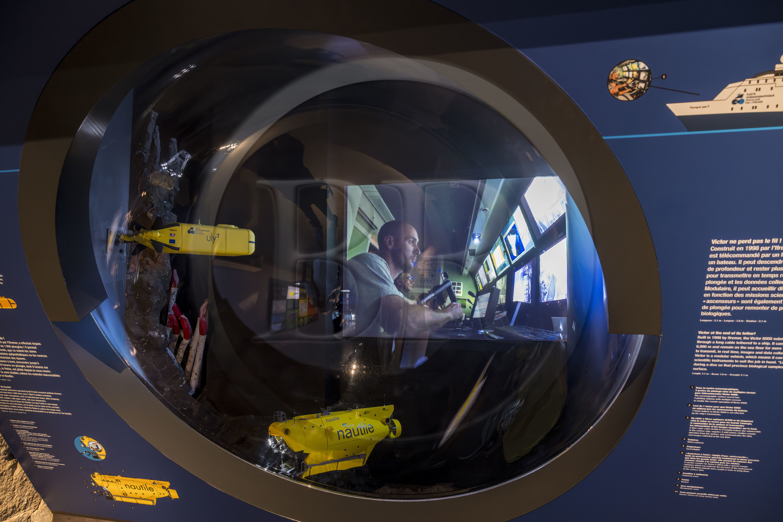 France, Finistère, Brest, the Capucins eco-district, the Ateliers, former mechanical workshops of the Arsenal, 70.8 Musée pour l'océan, Nautile