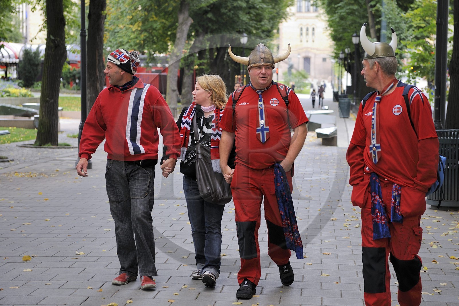 Norvège, Oslo, supporters de l'équipe nationale de football