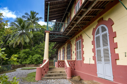 France, Guyane, Kourou, Iles du Salut, Ile Royale, la maison du directeur du bagne